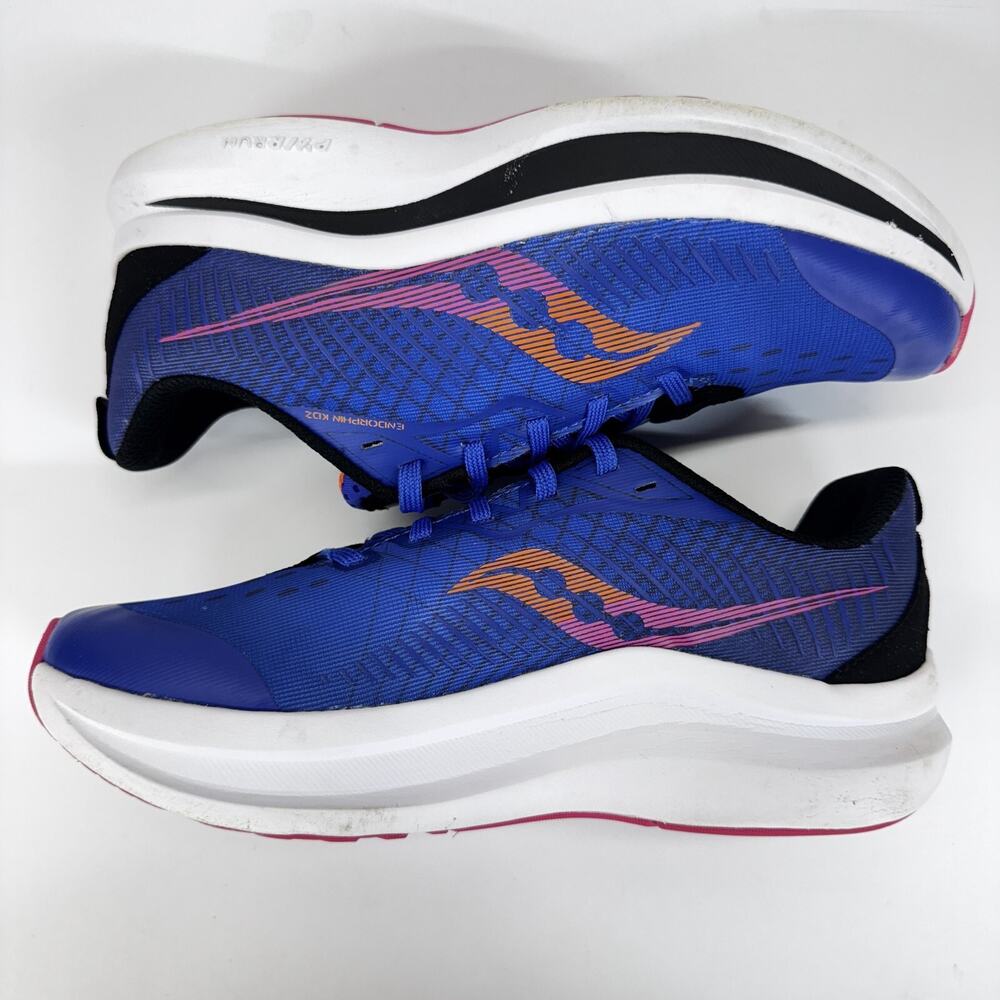 Saucony Big Kids Endorphin KDZ Sneaker 3.5 Blue Lightweight Breathable Running - Picture 8 of 11